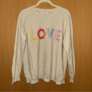 Chinti & Parker 100% Cashmere White Love Sweater